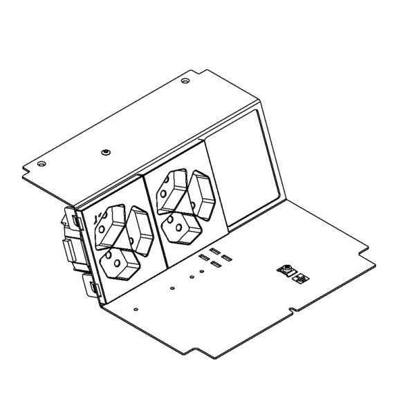 Produktbild UBD 210 219  -  Steckdoseneinsatz für 6 FLF inkl. 1x 3xT13, weiss, + 1x 3xT13/s, weiss